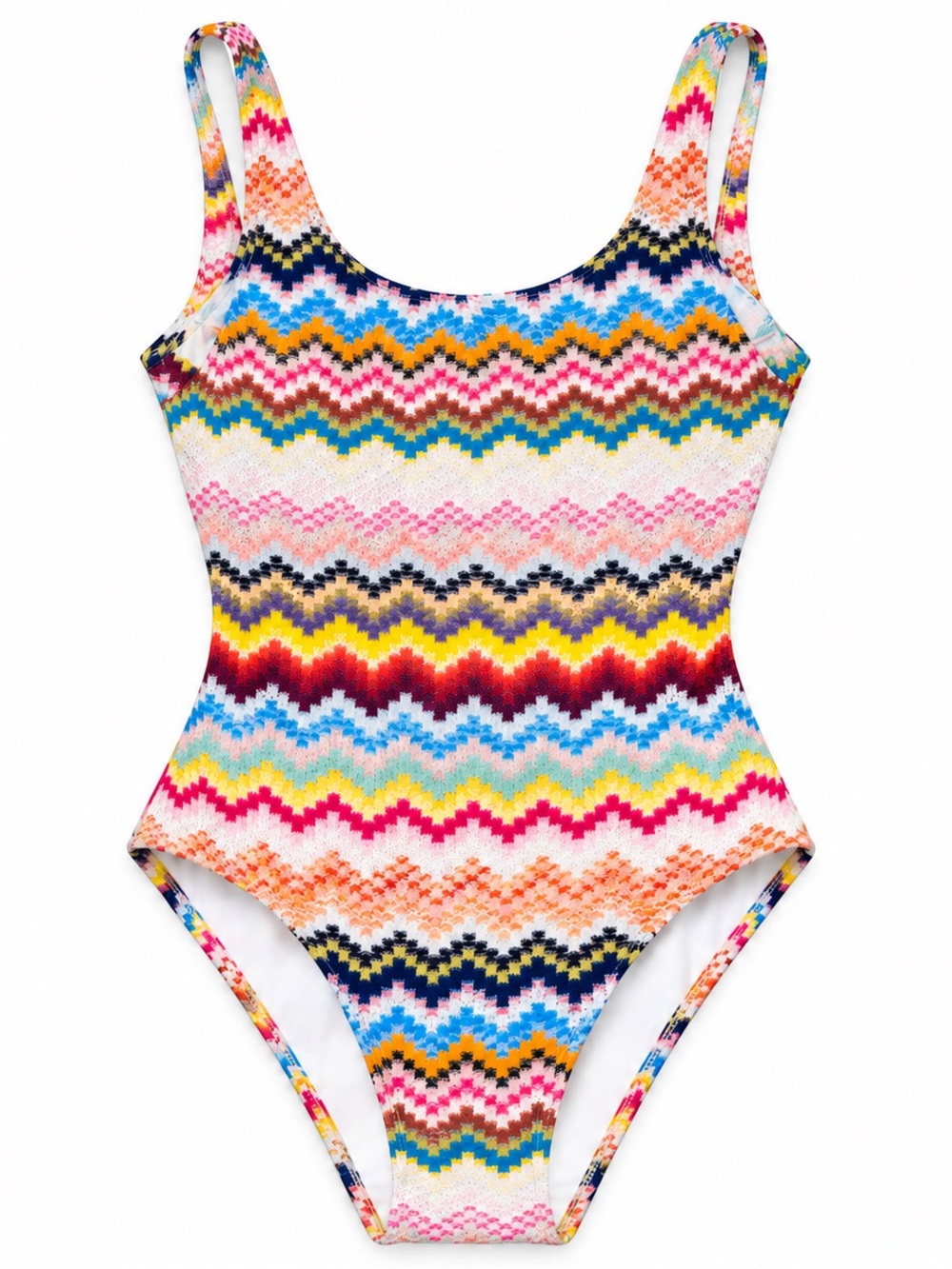 Missoni Multicolor Zigzag One-Piece Swimsuit with shorts